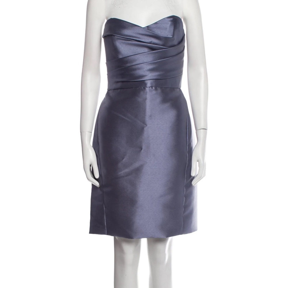 Amsale Charcoal Strapless Dress